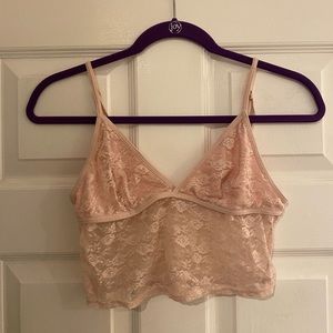 Urban Outfitters Pink Lace Top